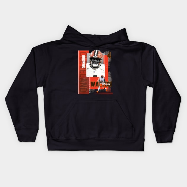 Cleveland Browns Deshaun Watson 4 Kids Hoodie by today.i.am.sad